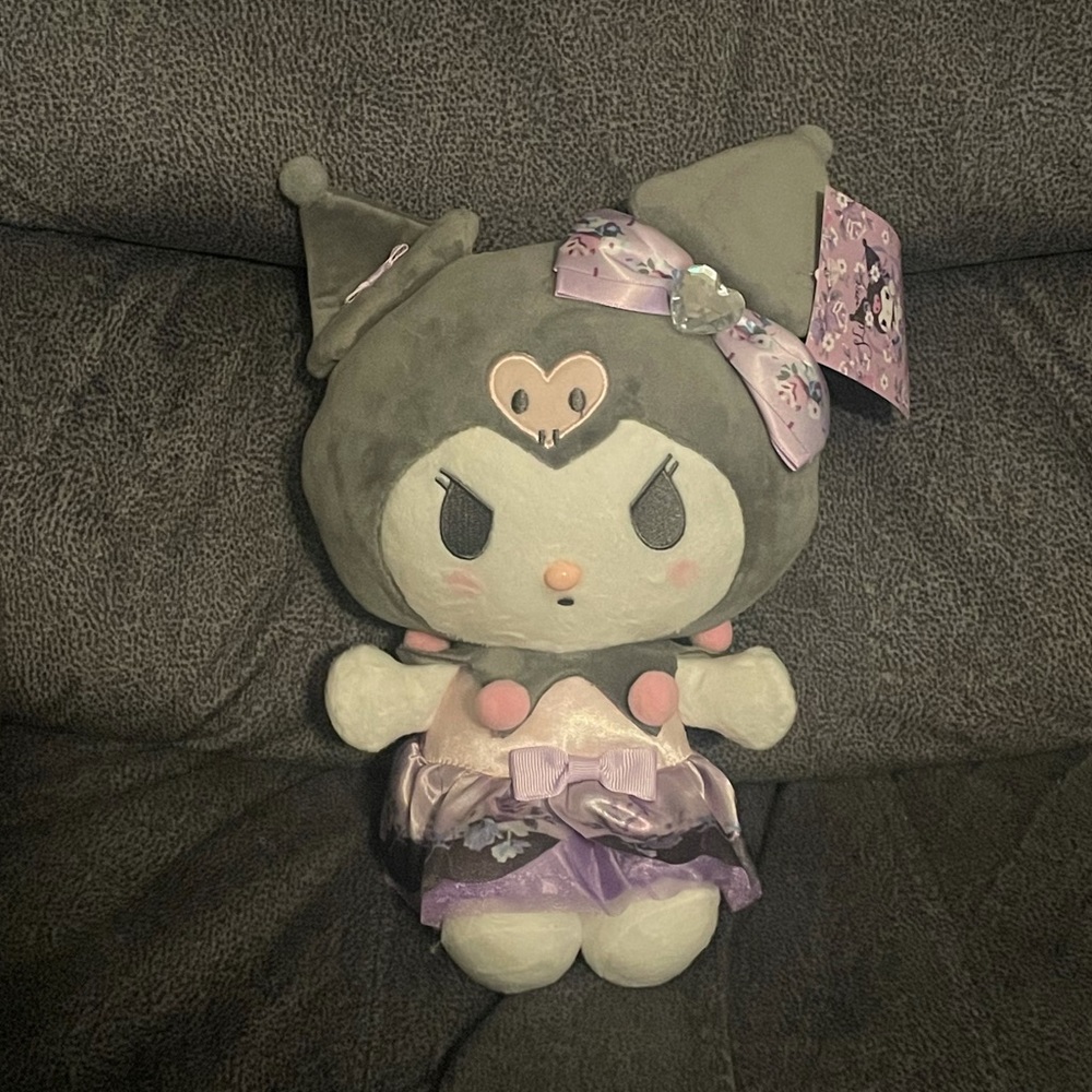 Floral Dress Purple Bow Kuromi Plushie